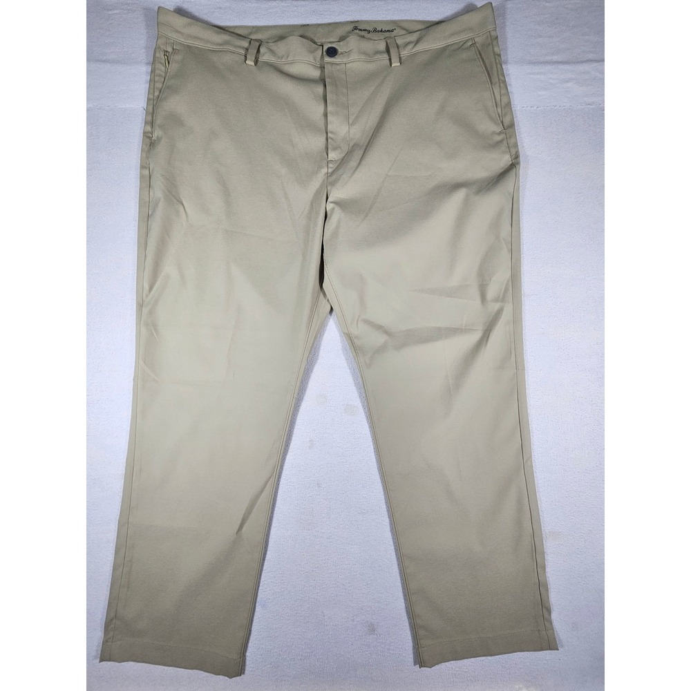 Tommy Bahama Mens Boracay Performance Pants Khaki Tan 44x30 Stretch Chino